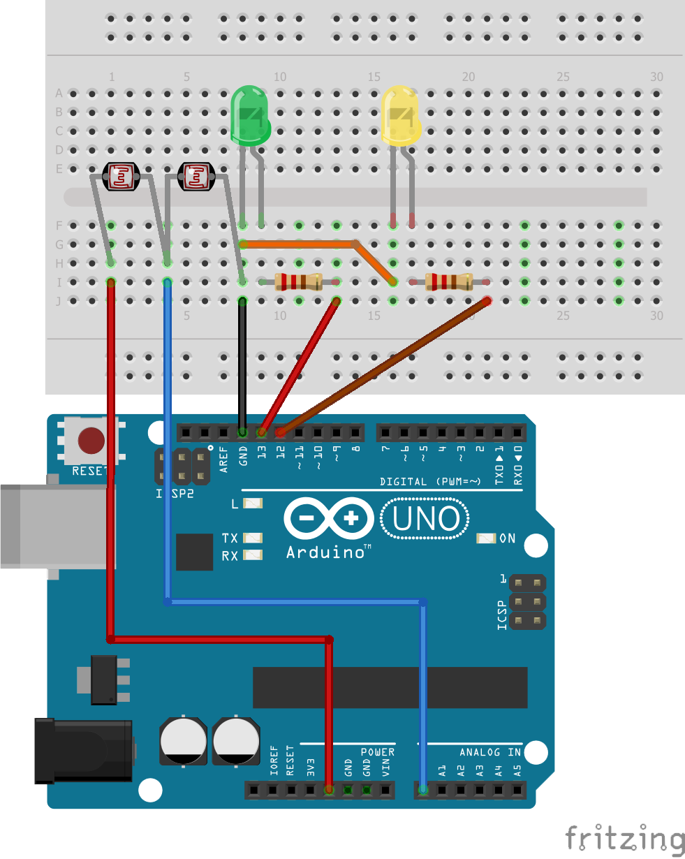 Circuit layout of Voltage devider assignment
